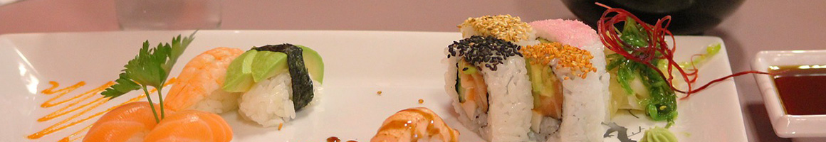 Eating Japanese Sushi Tapas/Small Plates at Kabuto Japanese Steakhouse, Hibachi Grill and Sushi restaurant in Charlotte, NC.